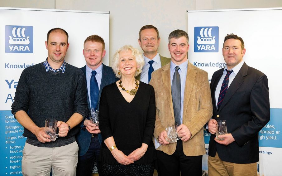 High road section runners up, from left, Peter McLaren and Andrew Bayne, Rosie Carne and Peter Smith of Yara, and Roy McGregor and Adam Haggart.