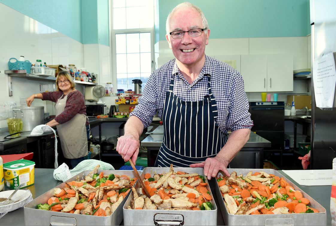 Brian Stewart is hanging up his apron after four years of volunteering with the Cyrenians. (Picture: Kevin Emslie)