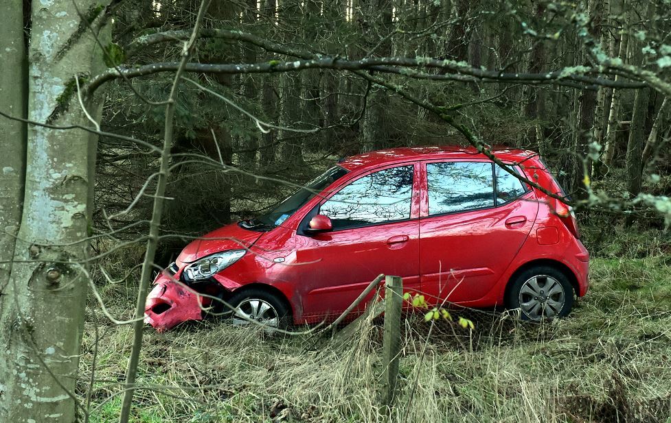 Police were called to a crash on the North Deeside Road. (Picture: Kami Thomson).