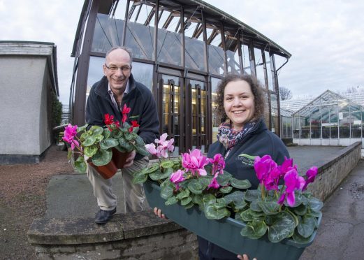 Arthur McGill, outreach and training officer, and Danai Vroulli, assistant park ranger, outside the  newly refurbished Duthie Park education room