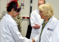 The Duchess of Rothesay met with Rowett Institute PHD student Natasha Falconer. Pictures by Colin Rennie.