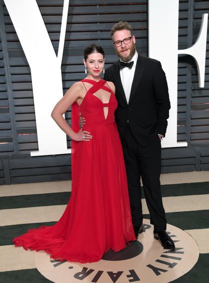 Seth Rogen and Lauren Miller. Photo credit: PA/PA Wire