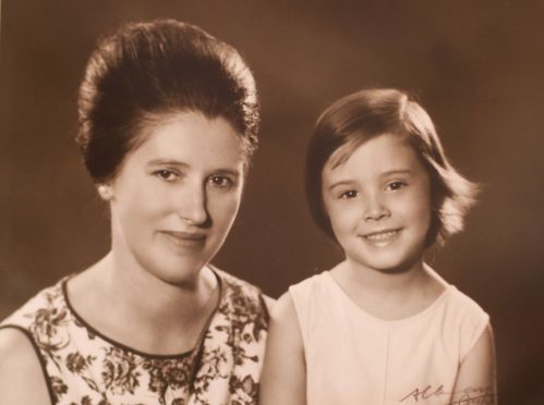 Arabella Weir as a young girl with her mum, Alison Walker who died from cancer.