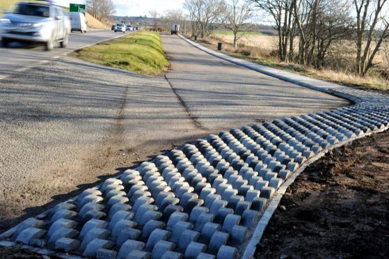 Barmuckity layby on the A96, east of Elgin, which has recently reopened after several months for repairs and upgrades which cost in excess of £30,000. Picture by Gordon Lennox.