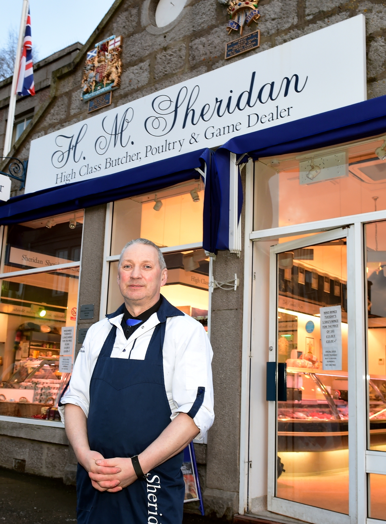 Barry Florence of Sheridan the butchers, Ballater. 