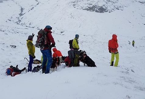 Three men were rescued after an avalanche on Ben Nevis, pic from Lochaber MRT