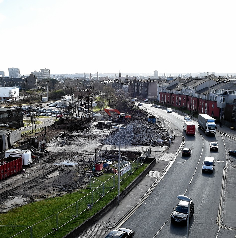 Locator of Great Northern Road, Aberdeen.  Picture by Jim Irvine  28-2-17