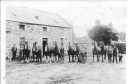 A picture of the working horses at Coullie Fram near Udny around 1913