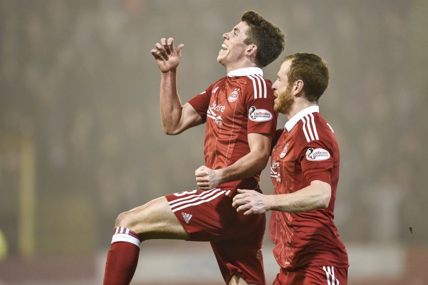 Aberdeen's Ryan Chistie celebrates as he scores the fourth