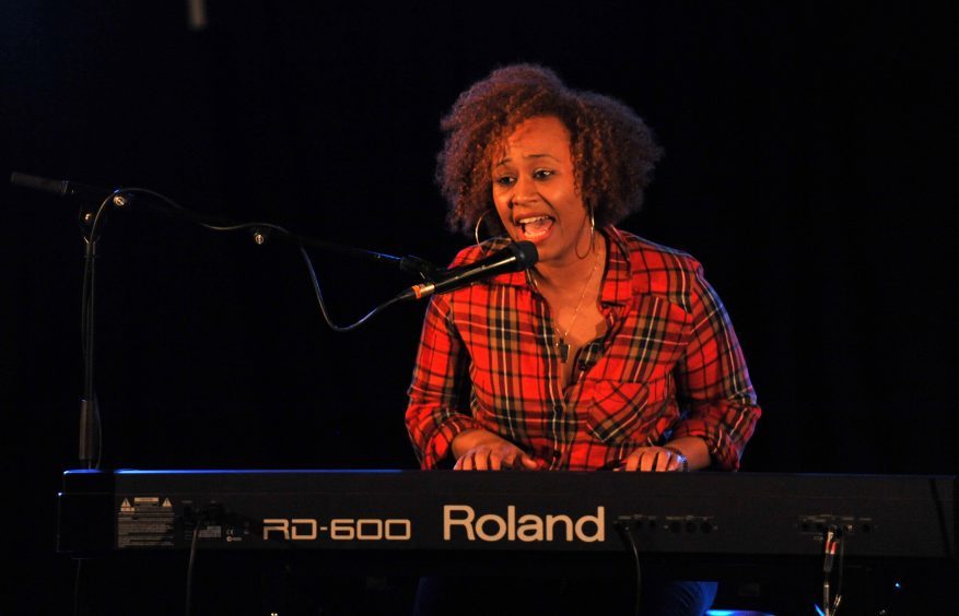 Emeli Sande performing at the Lemon Tree, Aberdeen in 2010    .
