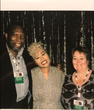 Emeli with her parents