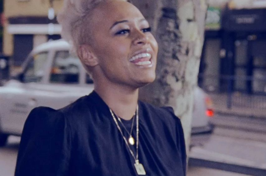 A screen grab from Emeli Sande's music video of Heaven released in 2011