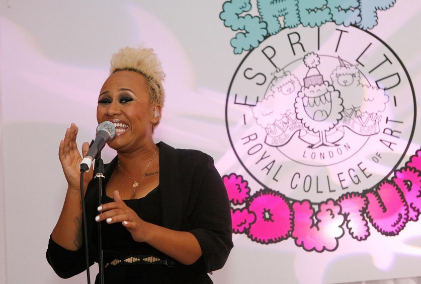 Emeli Sande performed at the Espirit RCA Collection Launch at Esprit in London in 2011.