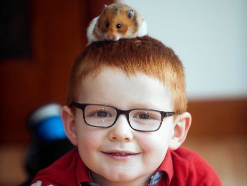 Liam Lawrie from Peterhead with Gingy