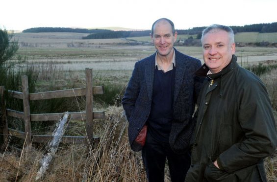Andy Wells, head of property Crown Estates Scotland, and Richard Lochhead MSP on a visit to Glenlivet Estate near Tomintoul.