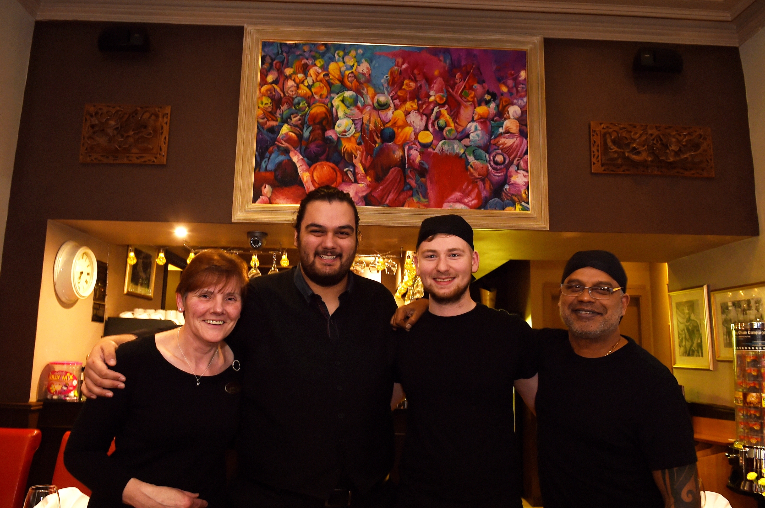 In the picture are from left: Sheila Smith, manageress, Ryan McMurray, bar manager, Lewis Goodlad, 2nd chef and Rueben Ram, head chef.  Picture by Jim Irvine  13-2-17