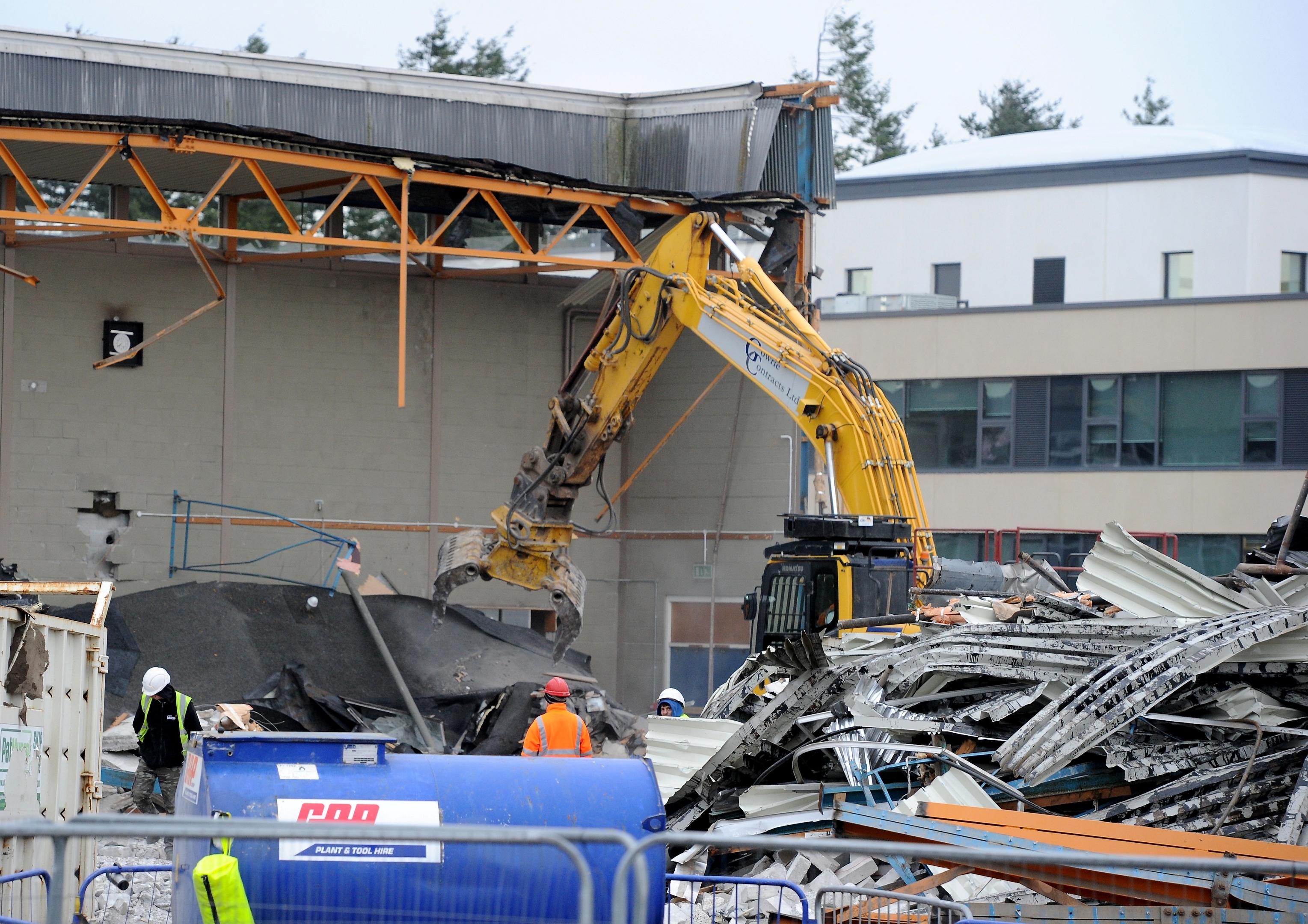 Work is now well underway  on the demolition of the former Inverness Royal Academy.