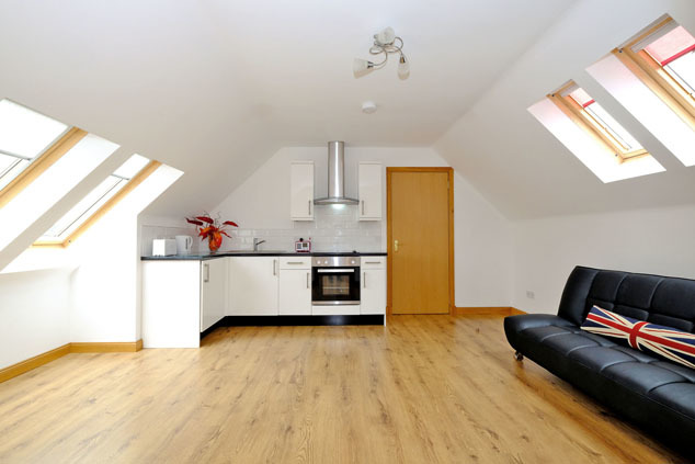 Lounge, Dining Kitchen Apartment