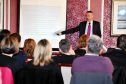 Ian Milton speaks to business leaders in Moray