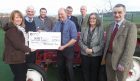 Katina Barclay from RHET being presented with a cheque from NFU Scotland's Centenary Trust as it met for the final time.