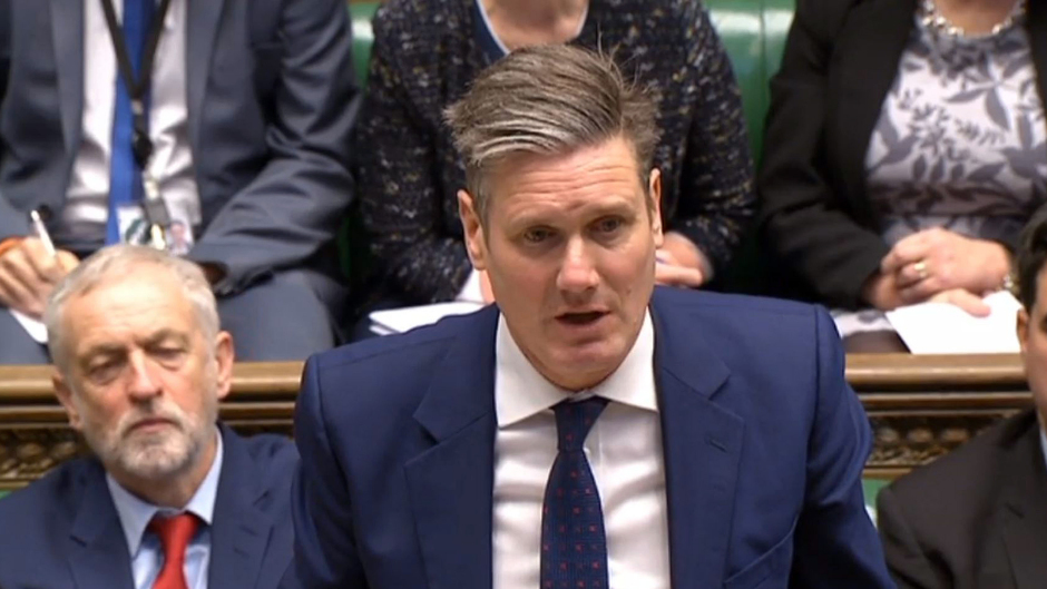 Shadow Brexit secretary Keir Starmer brought the contempt motion