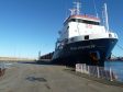The 300ft-long MV Peak Bremen is in Moray to collect oil industry equipment.