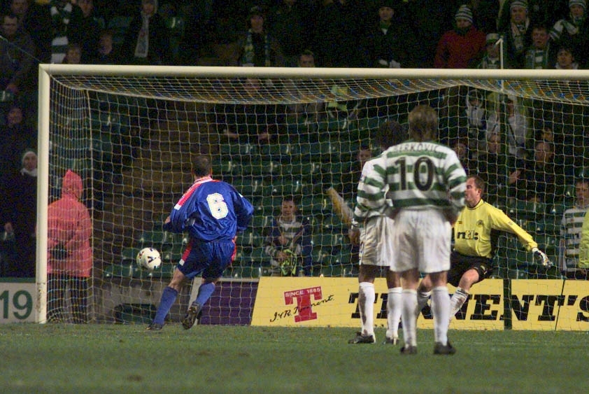Paul Sheerin netted Caley Jags' third goal in their famous 3-1 victory against Celtic in 2000.