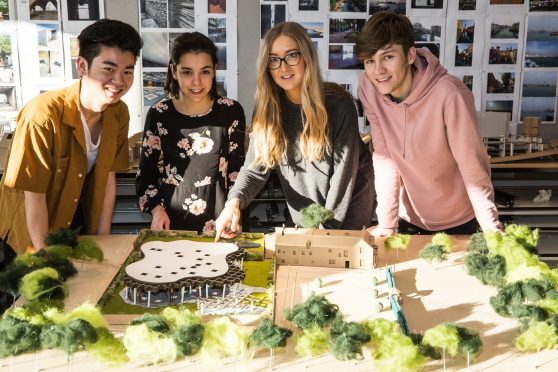 Caption (left to right) - Aaron Chan, Lucia Medina Uriarte, Alexandra Angus and Jorge-Paul Carr