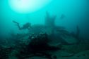 Dive pictures of the German Fleet on the Scapa Flow sea bed