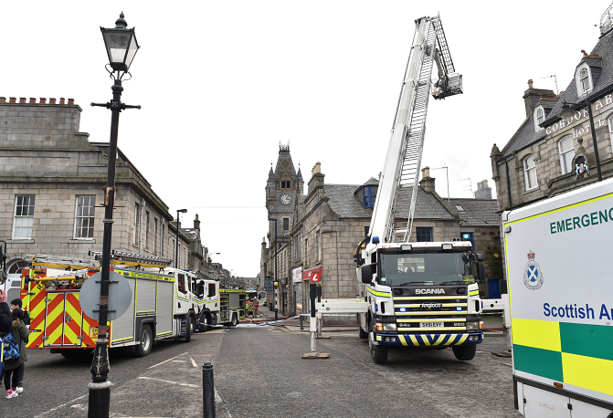 Fire crews took more than three hours to bring the blaze under control