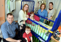 The charity Charlie House has employed their first permanent nurse. Jackie Stewart is pictured (second right) with (from left) Dave Bruce, Charlotte, children Findlay, Iona, and Charlie House's Sorcha Hume (right).