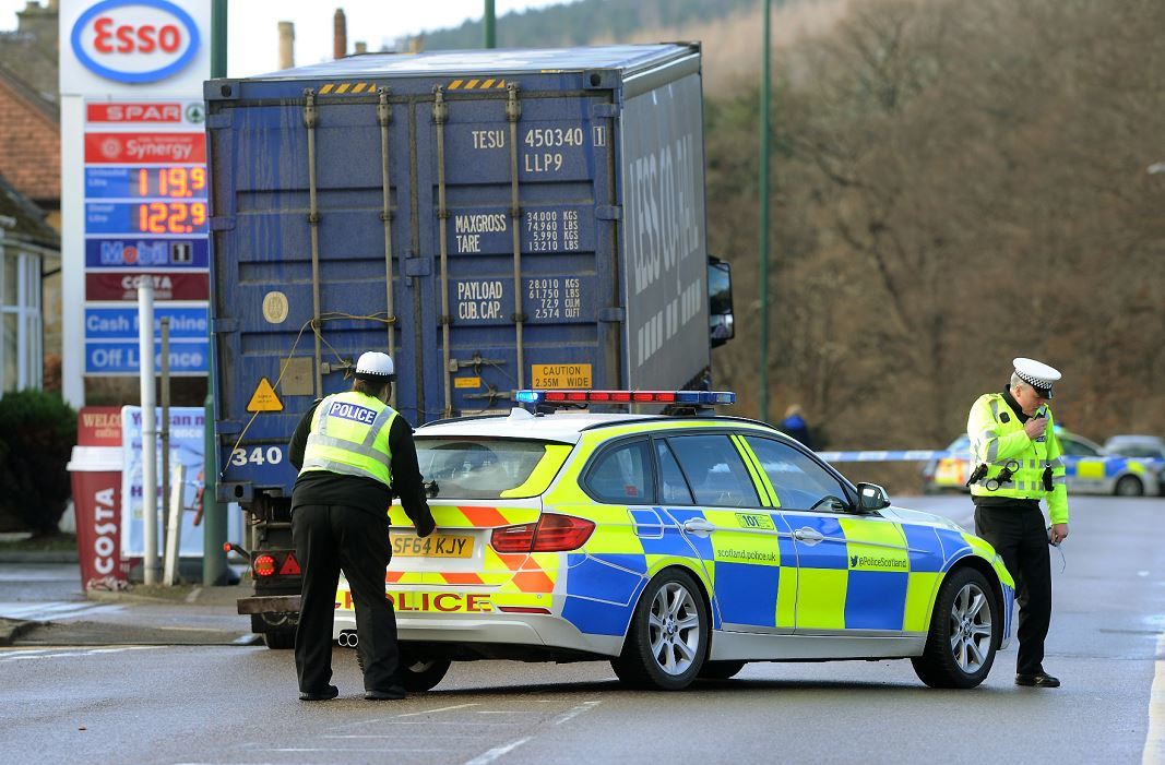 A man is in a life-threatening condition after he was hit by a lorry in Elgin.(Picture: Sandy McCook)