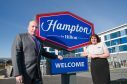 Hampton by Hilton Aberdeen Airport general manager Sandra Brooks and Westhill general manager Mike Johnstone