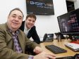 Alex Salmond (left) and Phil Rennie at the opening of the new Tekserv office