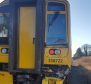 Damage to the front of the train that hit a train just outside Inverurie.