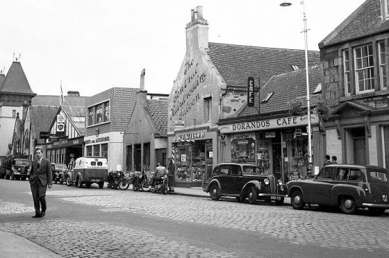 Academy Street shop fronts in 1956