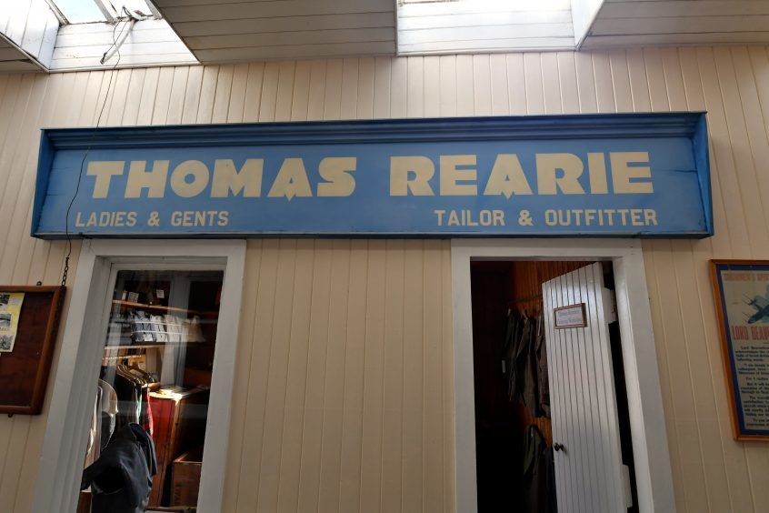 The recreation of the Thomas Rearie tailors shop at the museum.