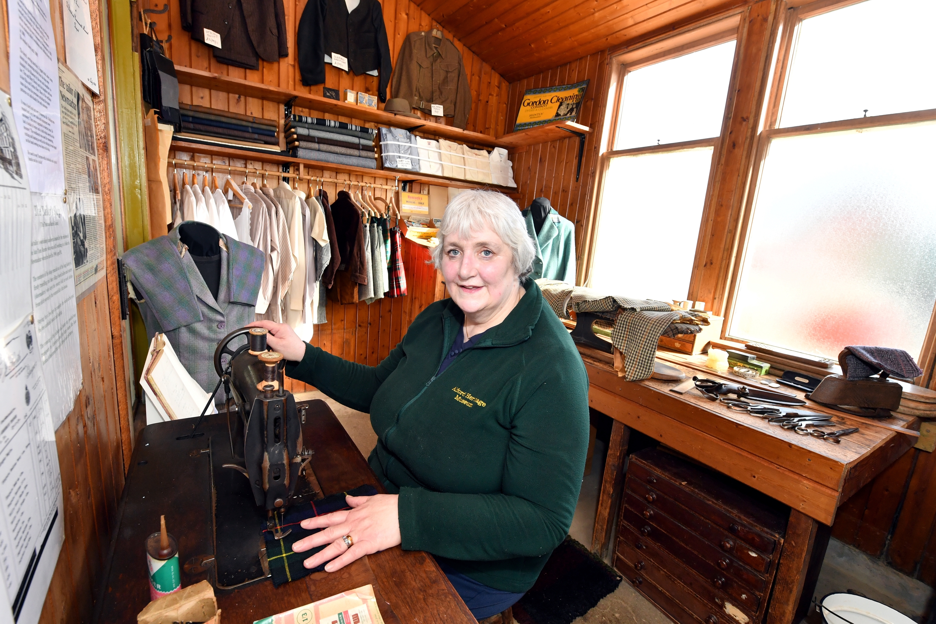 Dorothy Anderson in the recreation of the Thomas Rearie tailors shop at the museum. Pics by Kami Thomson.