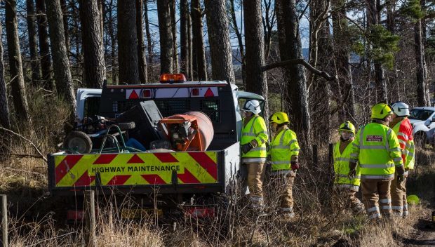 The driver has been injured in the one-vehicle crash.