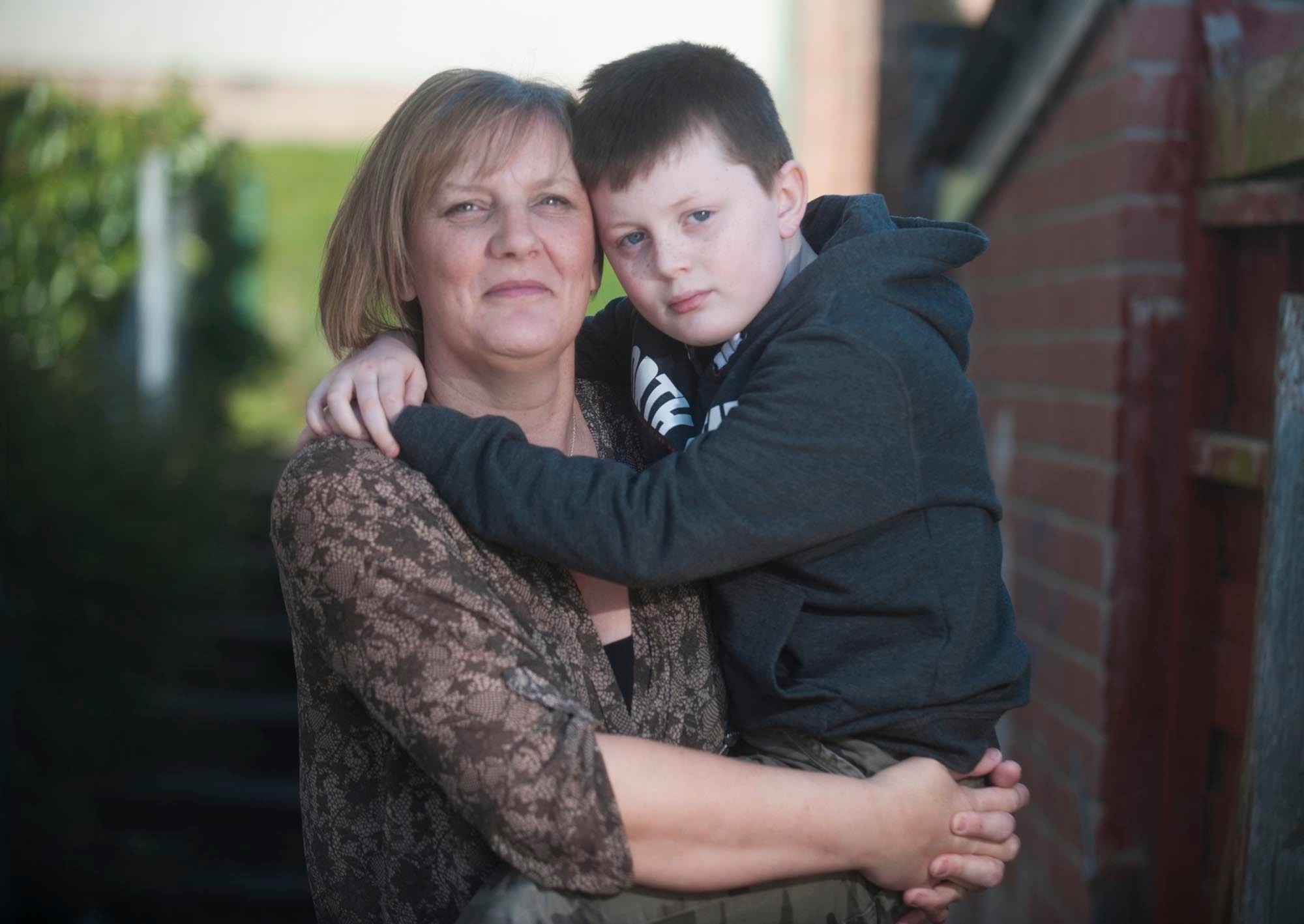 Little Daniel Gourlay, nine, from Inverness with mum Barbara Irvine in 2017.