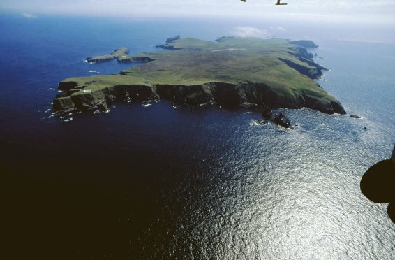 Aeriel view of Fair Isle