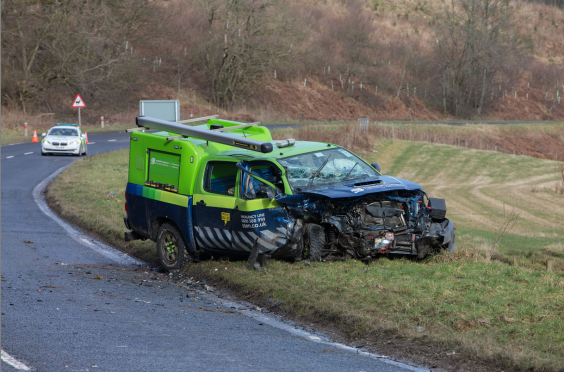 The SSEN Toyota following the crash