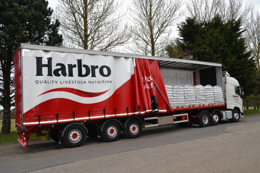 A Harbro lorry with a full load of Maxammon destined for France.