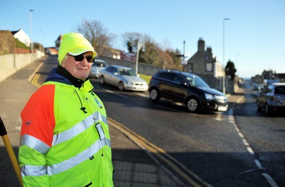 Lollipop man Eddie Kerrigan has raised fears about the Clifton Road junction with School Brae in Lossiemouth.