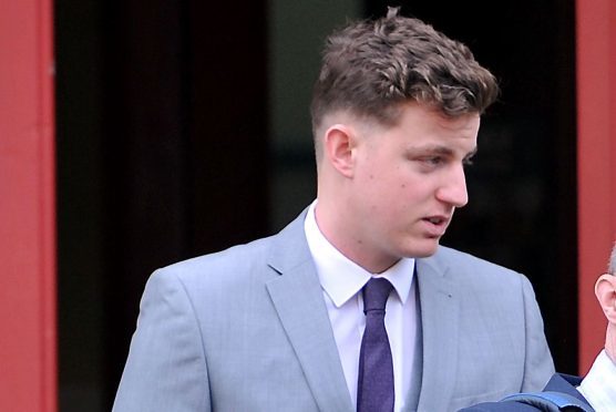 Louis Doherty was banned from driving for 15 months after pleading guilty at Elgin Sheriff Court.