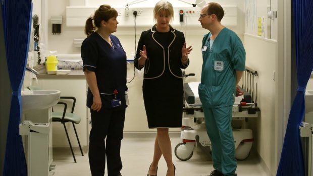 Scottish Health Secretary Shona Robison (centre)