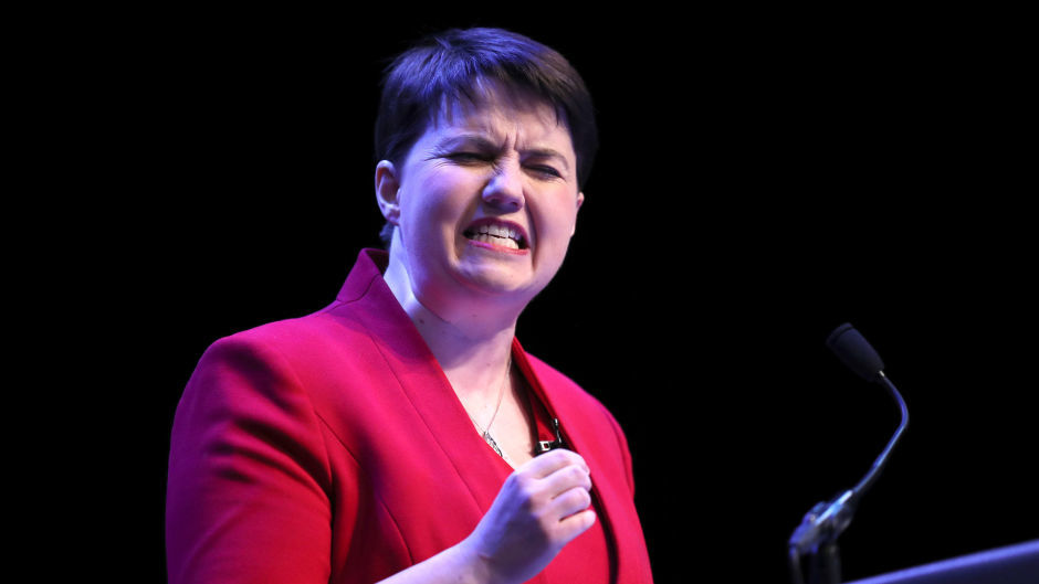 Ruth Davidson at the Scottish Conservative conference earlier this year