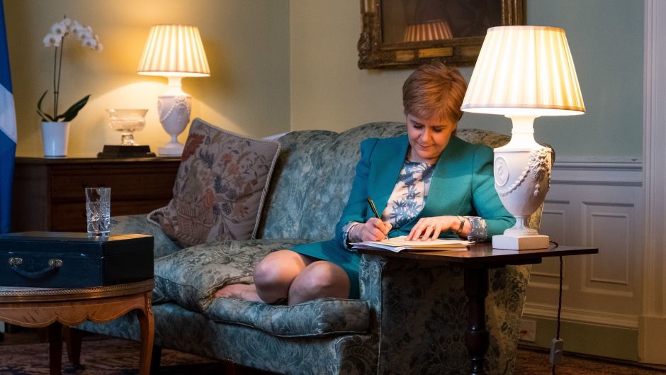 First Minister Nicola Sturgeon writes the letter to Theresa May (Scottish Government)