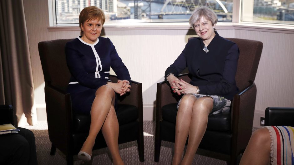 Nicola Sturgeon and Theresa May