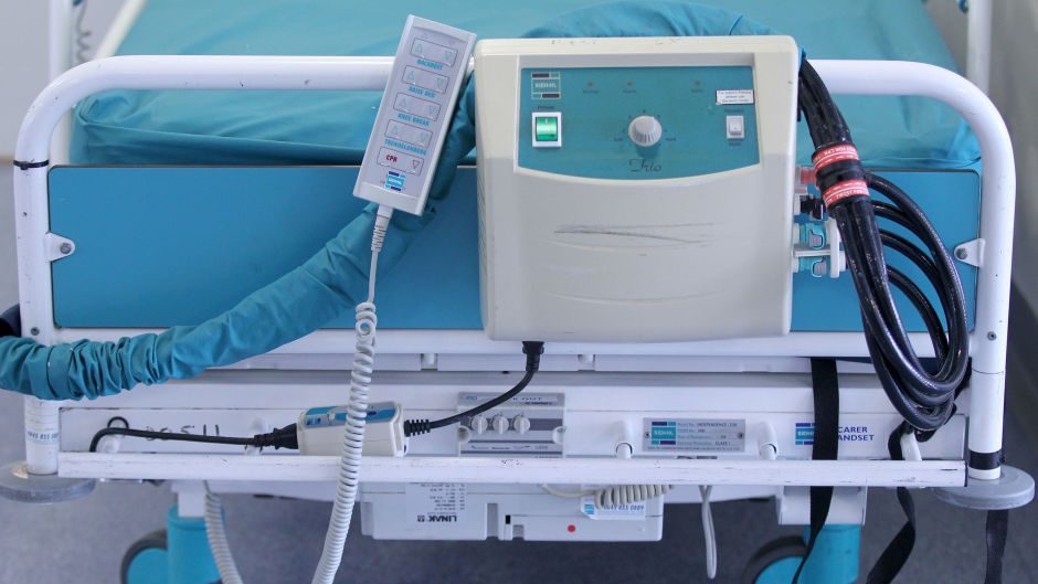 Stock image of hospital bed.